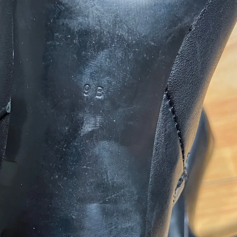 Lauren Ralph Lauren Sleek Black Leather Over the Knee Boots - Picture 7 of 8